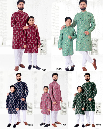 Party Wear Father and Son Combo Kurta Pyjama - Anant Exports