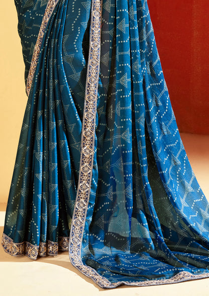 Beautiful Designer Occasion Wear Pure Chiffon Saree