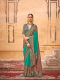 Green & Red Patola Silk Saree