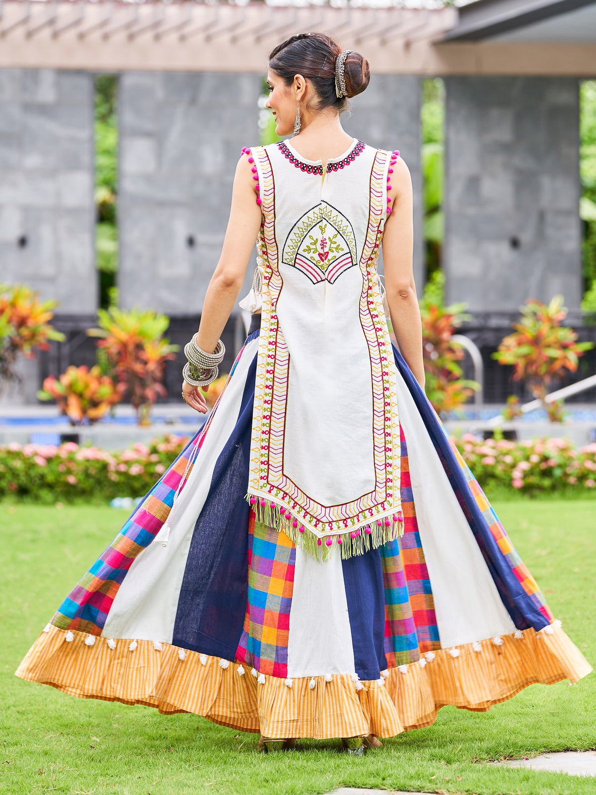 New Garba Khelayia Skirt Panel Navratri Lehenga Choli Collection