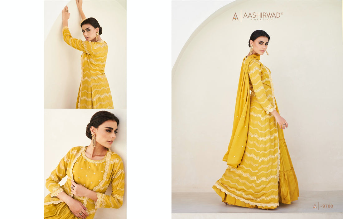 Aashirwad Naaz 9778-9780 Series Latest Designer Readymade Salwar Kameez