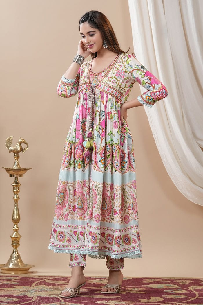 Beautiful Party Wear Designer Rajwadi Shurg Suit