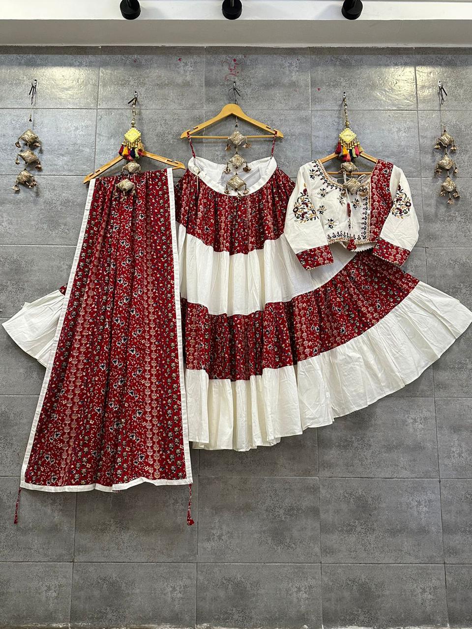 Party Wear Cotton Printed Lehenga Choli