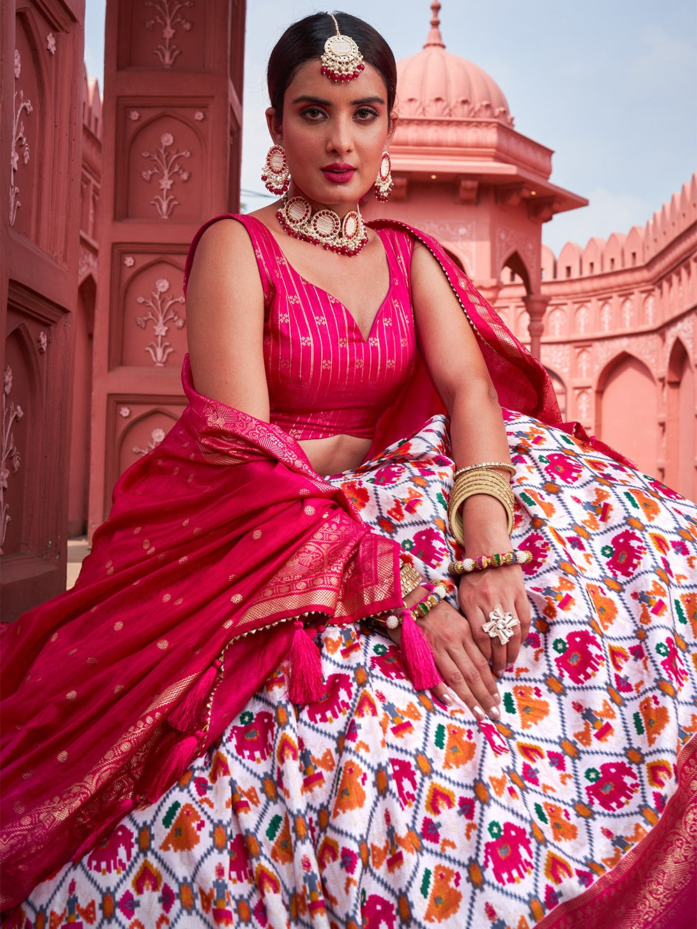 Navratri Special Traditional Looks For Patola Print Lehenga Choli D.no-1640