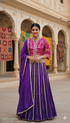 Pink & Purple Pure Upada Crush Gajji Silk Gharchola Rajsthani Lehenga Choli 