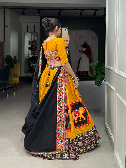 Navratri Wear Traditional Gamthi Mirror Work Lehenga Choli D.No. 1661 - Anant Exports