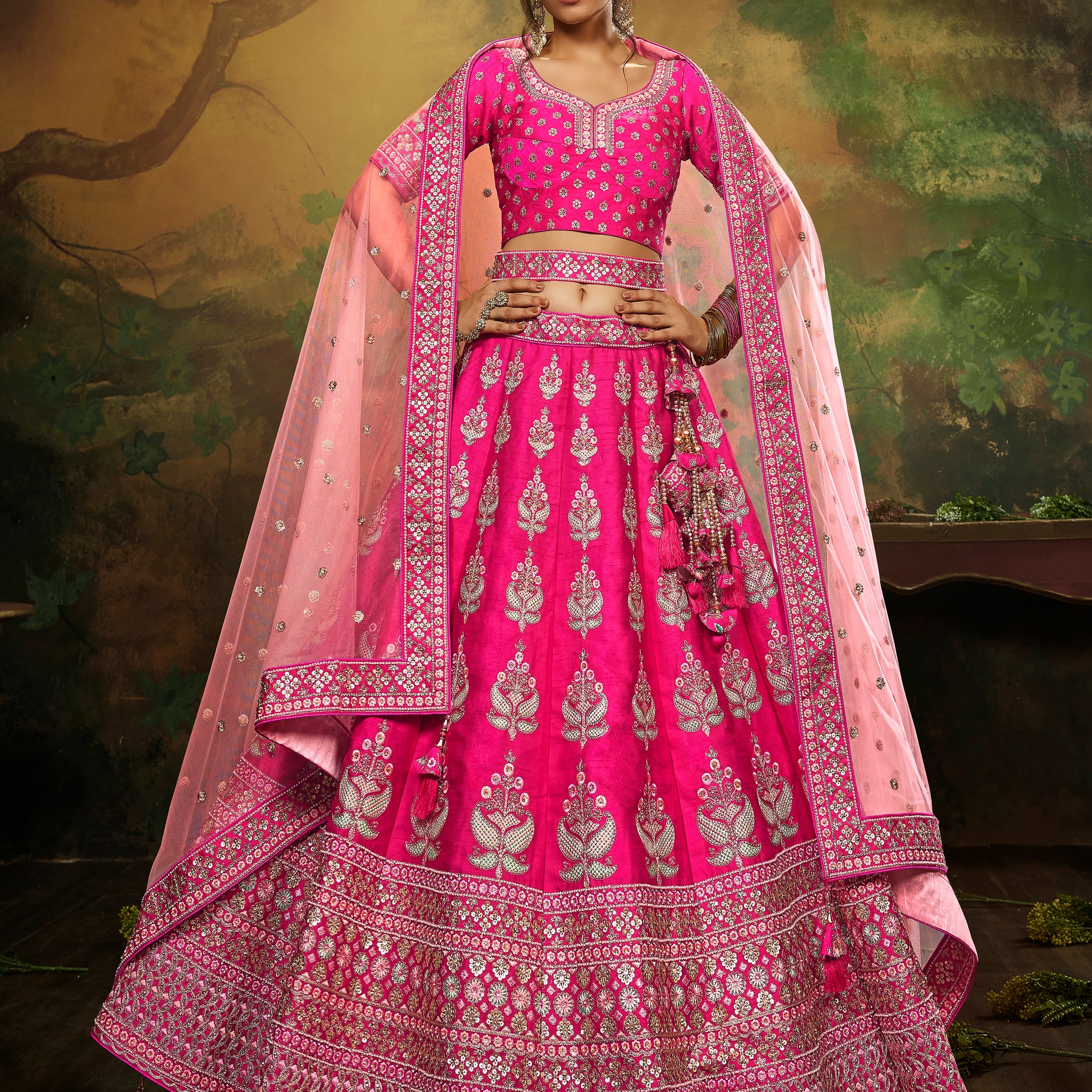 Bridal look in lehenga