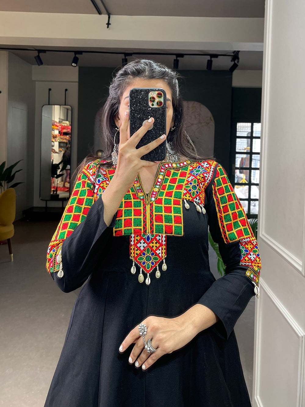 Navratri Special Traditional Looks For Lehenga choli Gamthi Work Dno 5701