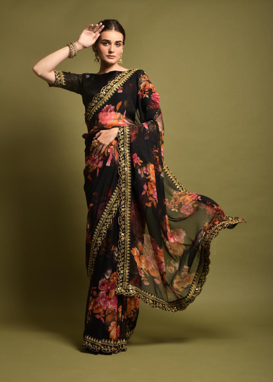 Sequins Saree