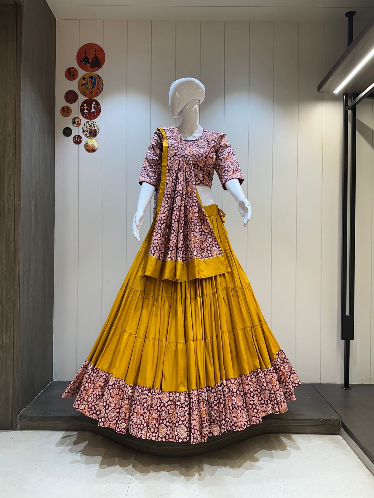 Yellow Chaniya Choli for Garba 2025

