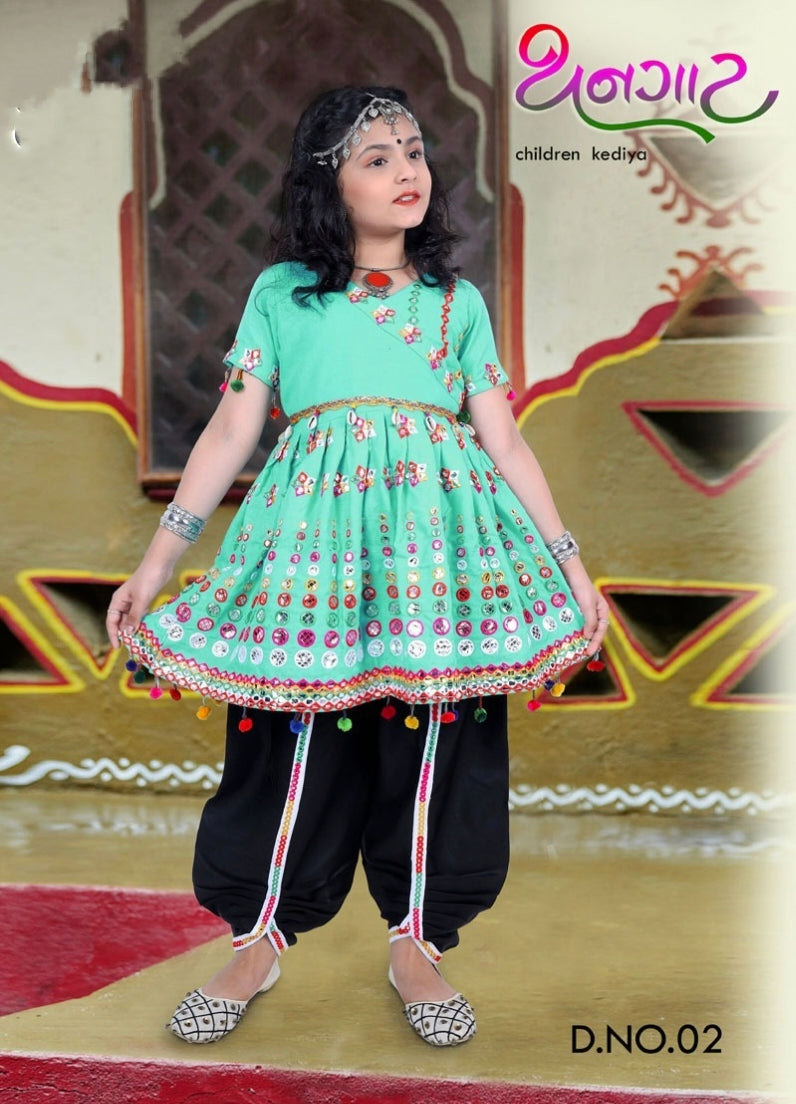 Special Navratri Thangat Kid's Children Kediya Dress