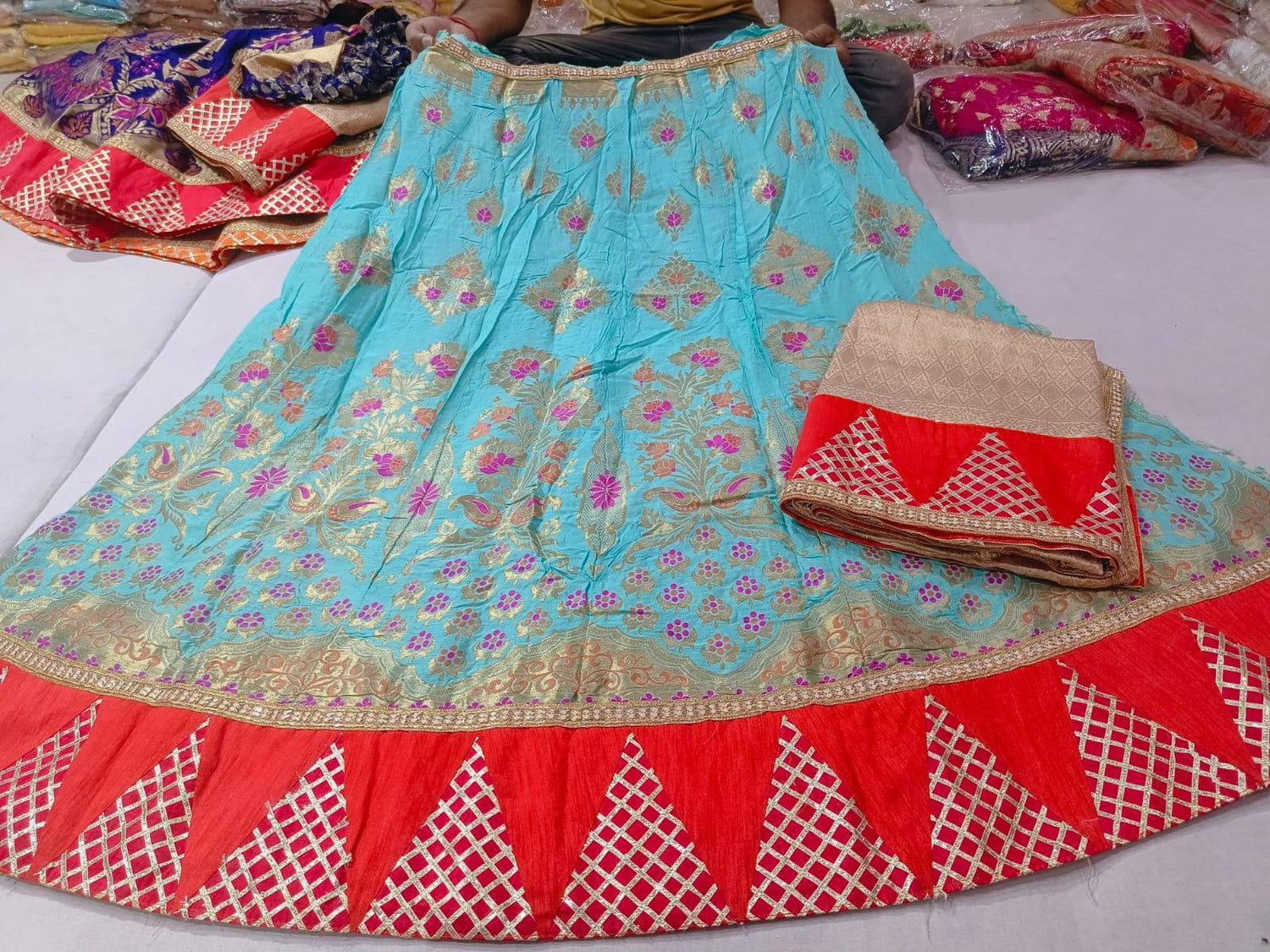Rajsthani Traditional Rajputi Pure Upada Silk Lehenga Choli - Anant Exports