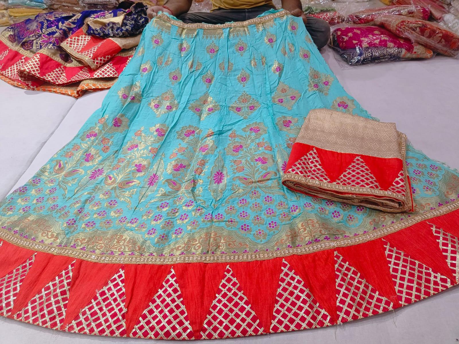 Rajsthani Traditional Rajputi Pure Upada Silk Lehenga Choli - Anant Exports