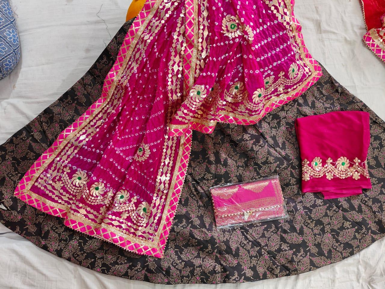 Beautiful Rajsthani Traditional Brocade Silk Lahenga - Anant Exports