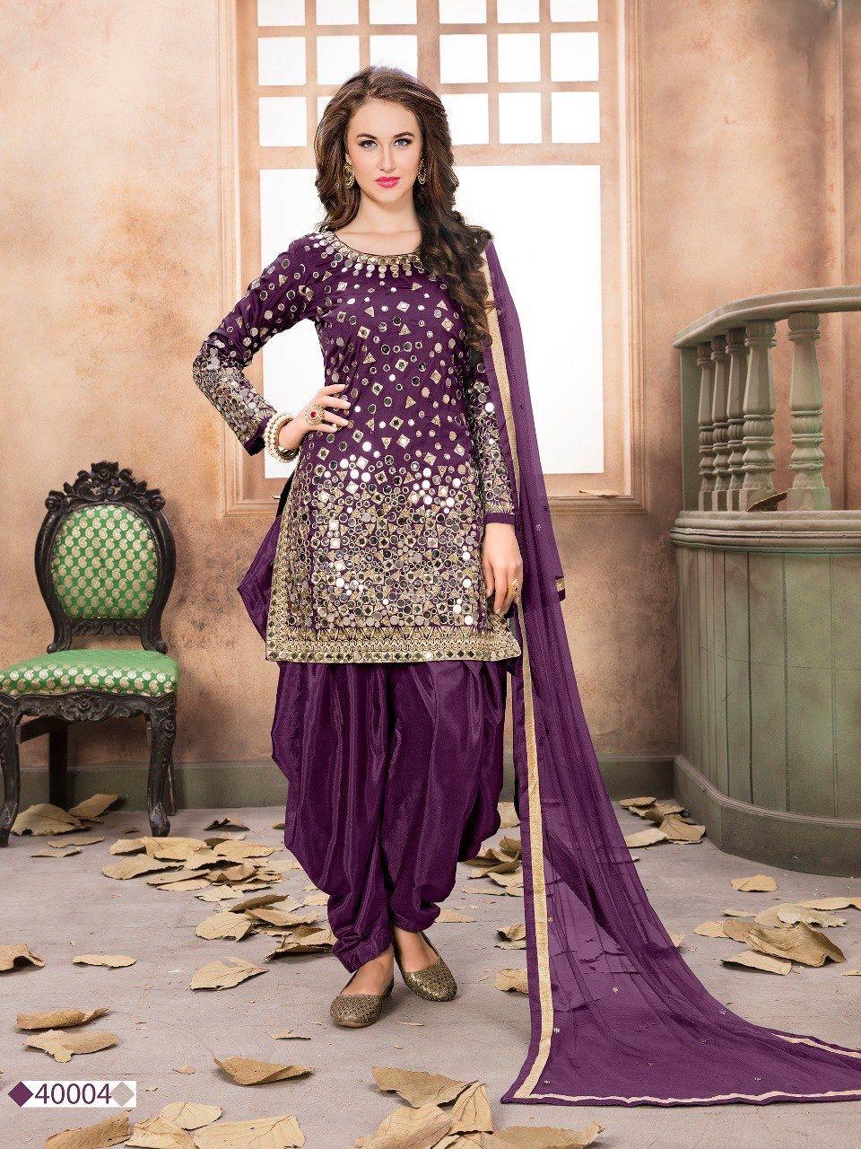 Aanaya 40000 Series Tapeta Silk Designer Punjabi Suit - Anant Exports
