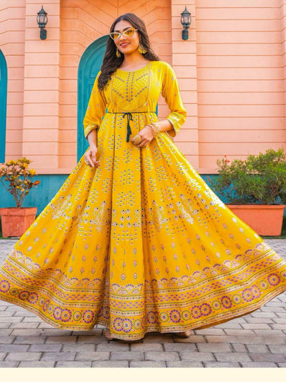 Beautiful Long Anarkali Gown Kurti Glam NX - Anant Exports
