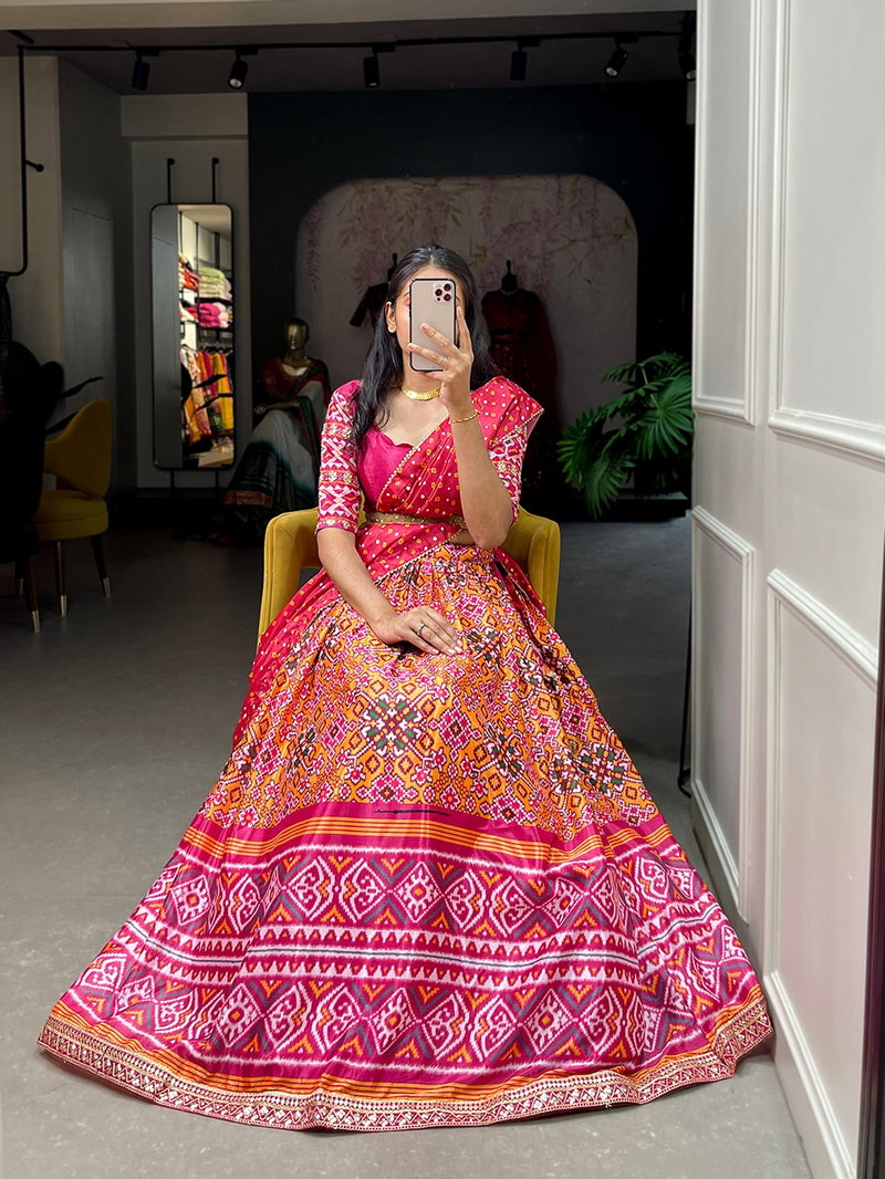 Beautiful Designer Lahariya Patola Print Lehenga Choli