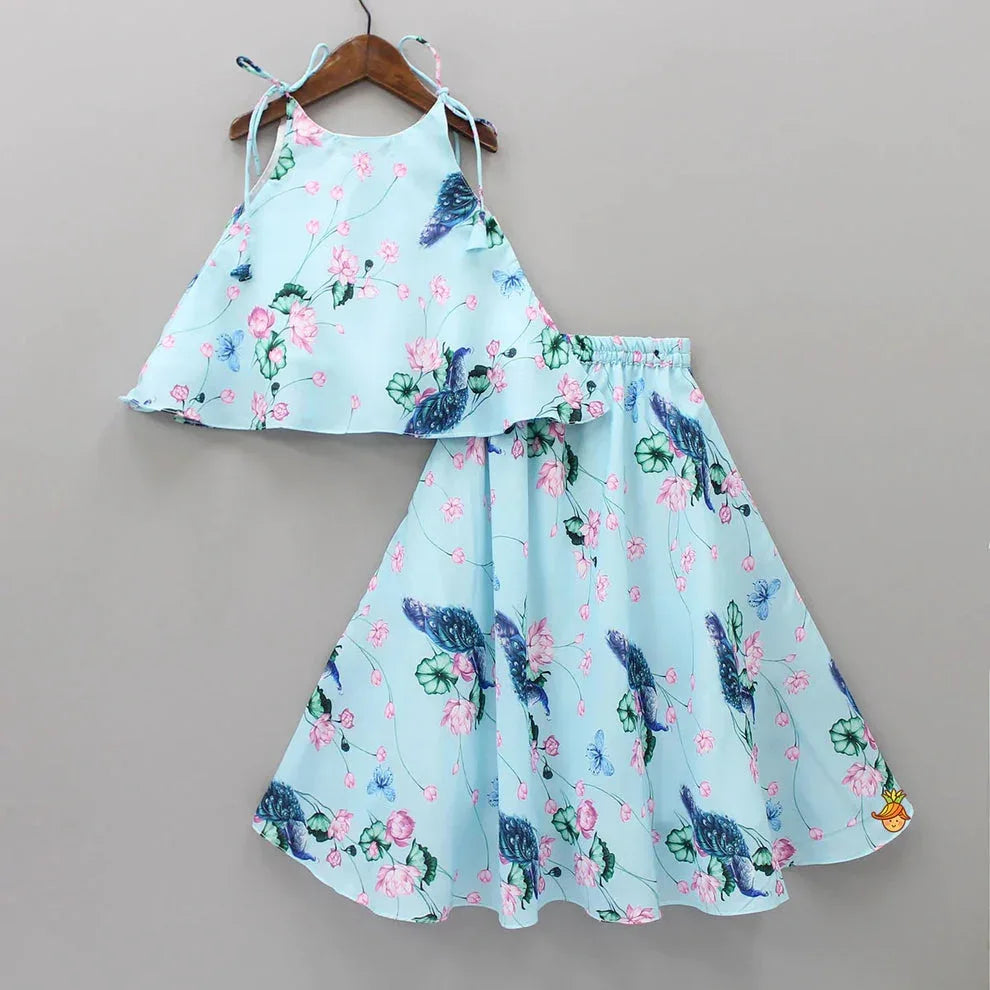 Designer Party Wear Kids Crop Top &amp; Plazzo Dress - Anant Exports