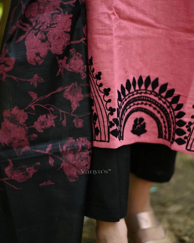 Designer Party Wear Cotton Suite with Kurta Pent with Dupptta