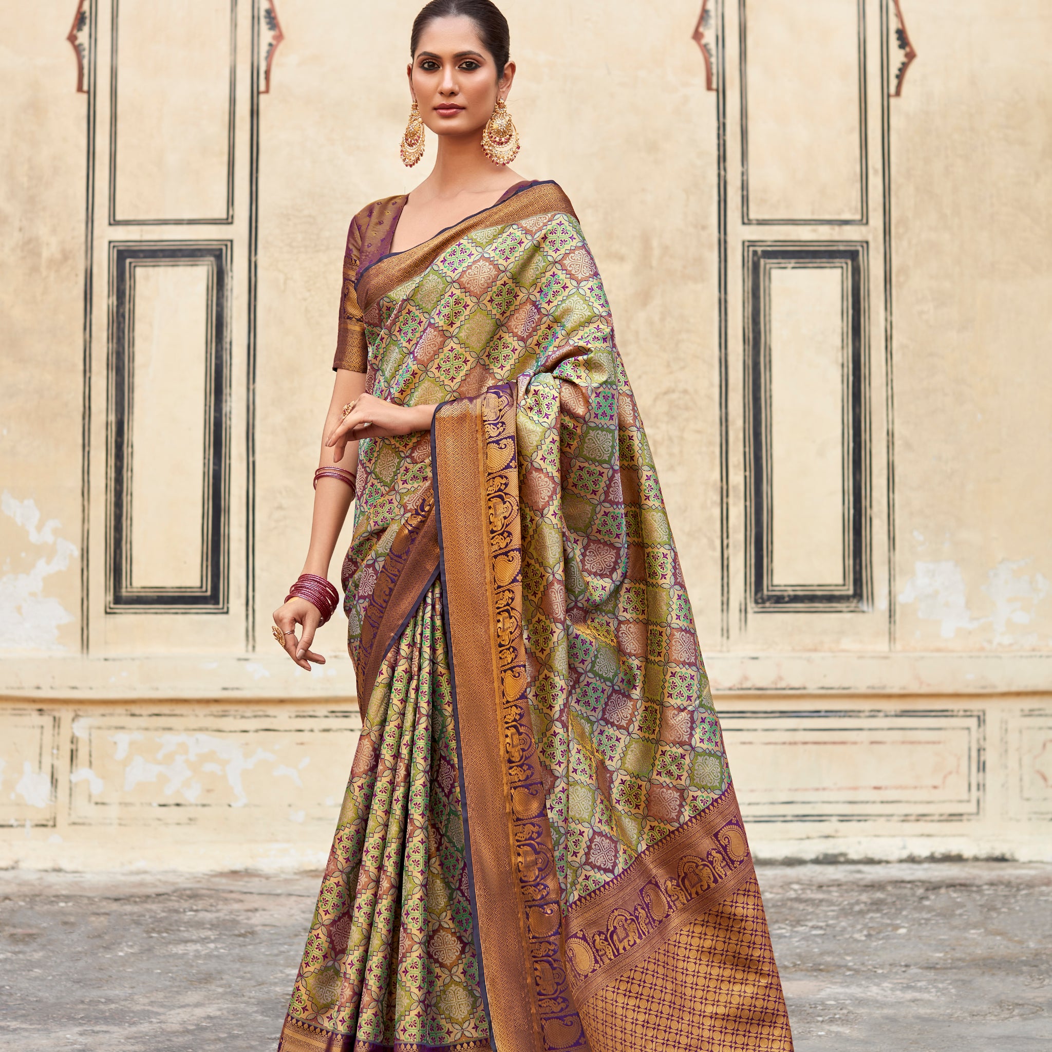 Beautiful Designer Occasion Wear Pure Pattu Silk With Full Zari Weaving Saree