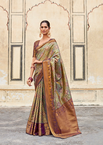 Beautiful Designer Occasion Wear Pure Pattu Silk With Full Zari Weaving Saree