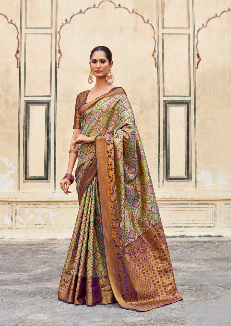 Beautiful Designer Occasion Wear Pure Pattu Silk With Full Zari Weaving Saree