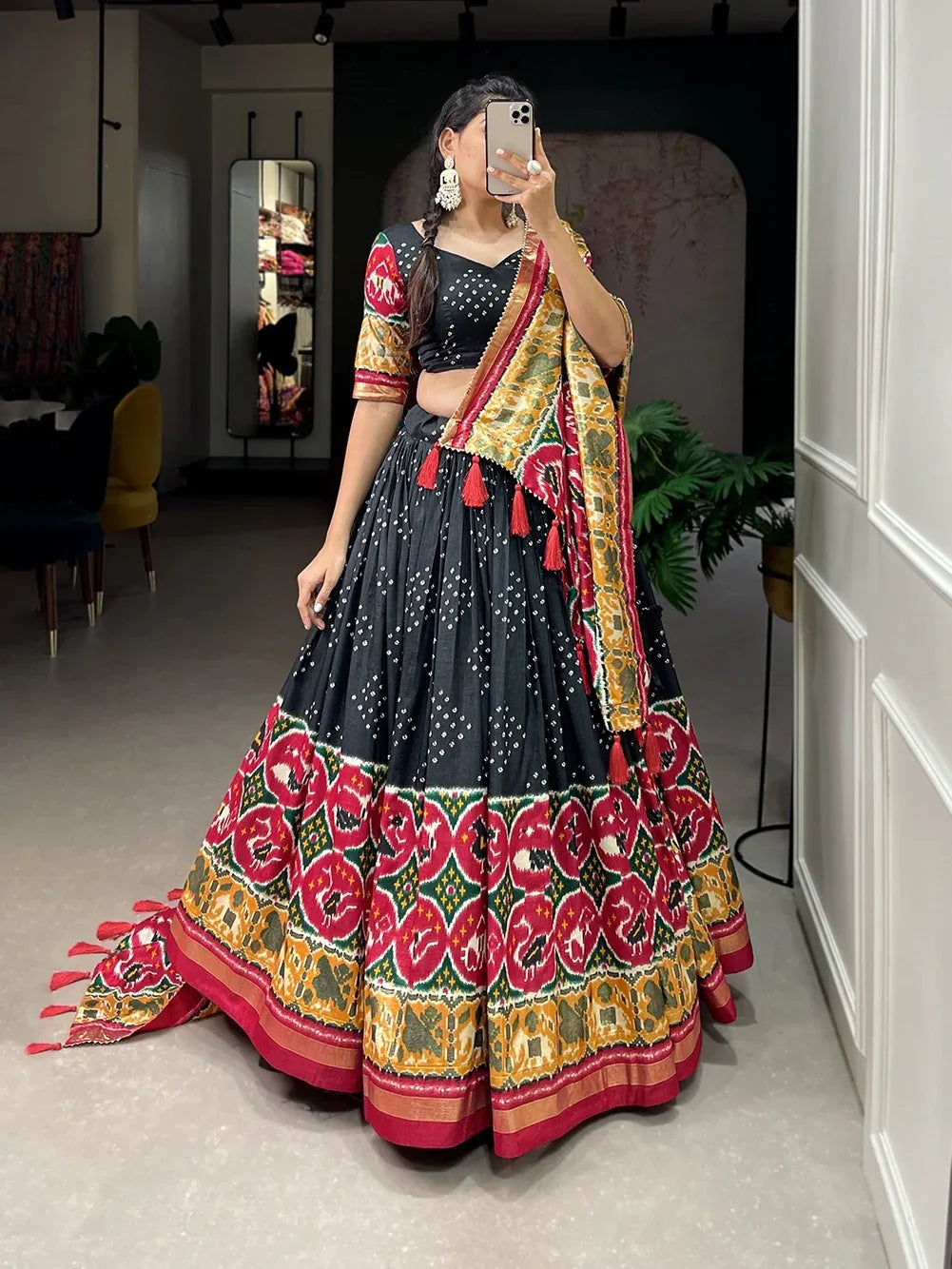 Beautiful Designer Tussar Silk Chaniya Choli - Anant Exports