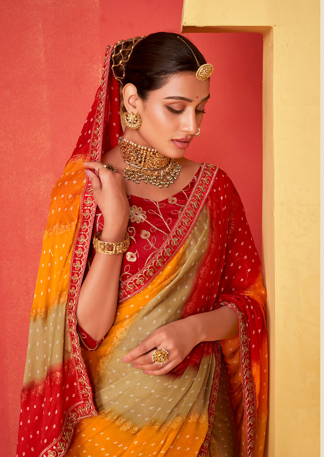 Beautiful Designer Occasion Wear Pure Chiffon Saree