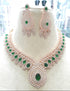 Rose gold green necklace for wedding