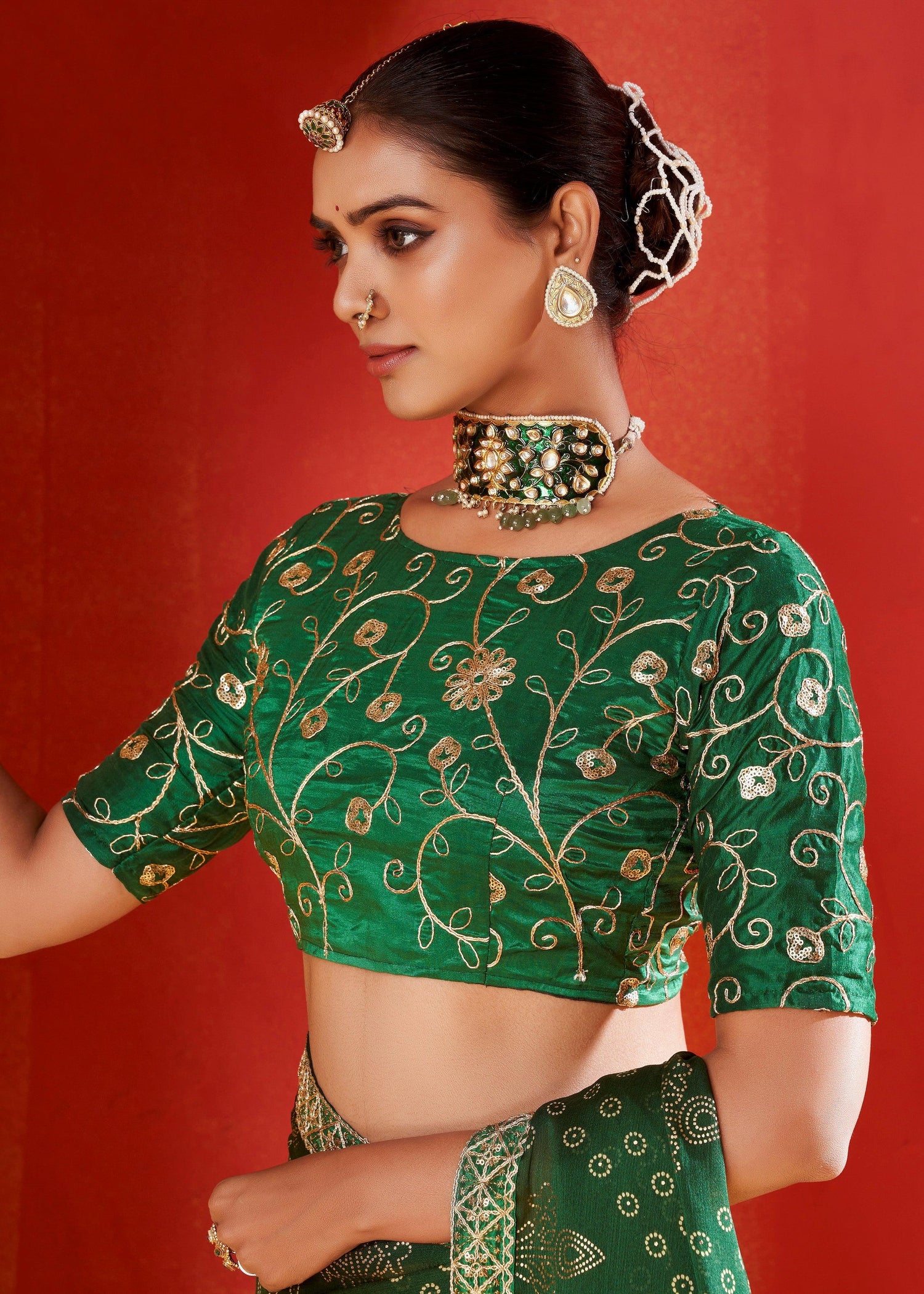 Beautiful Designer Occasion Wear Pure Chiffon Saree