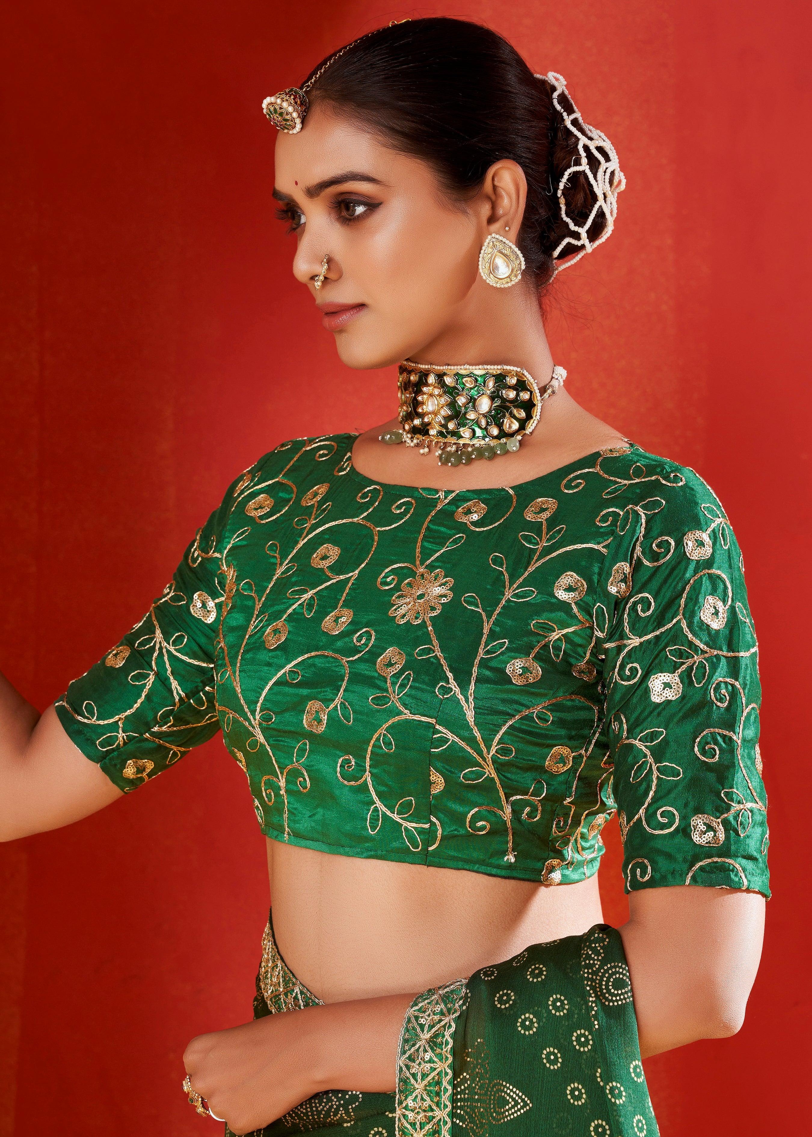Beautiful Designer Occasion Wear Pure Chiffon Saree
