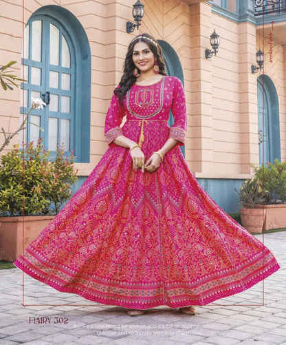 Beautiful Long Anarkali Gown Kurti Glam NX - Anant Exports