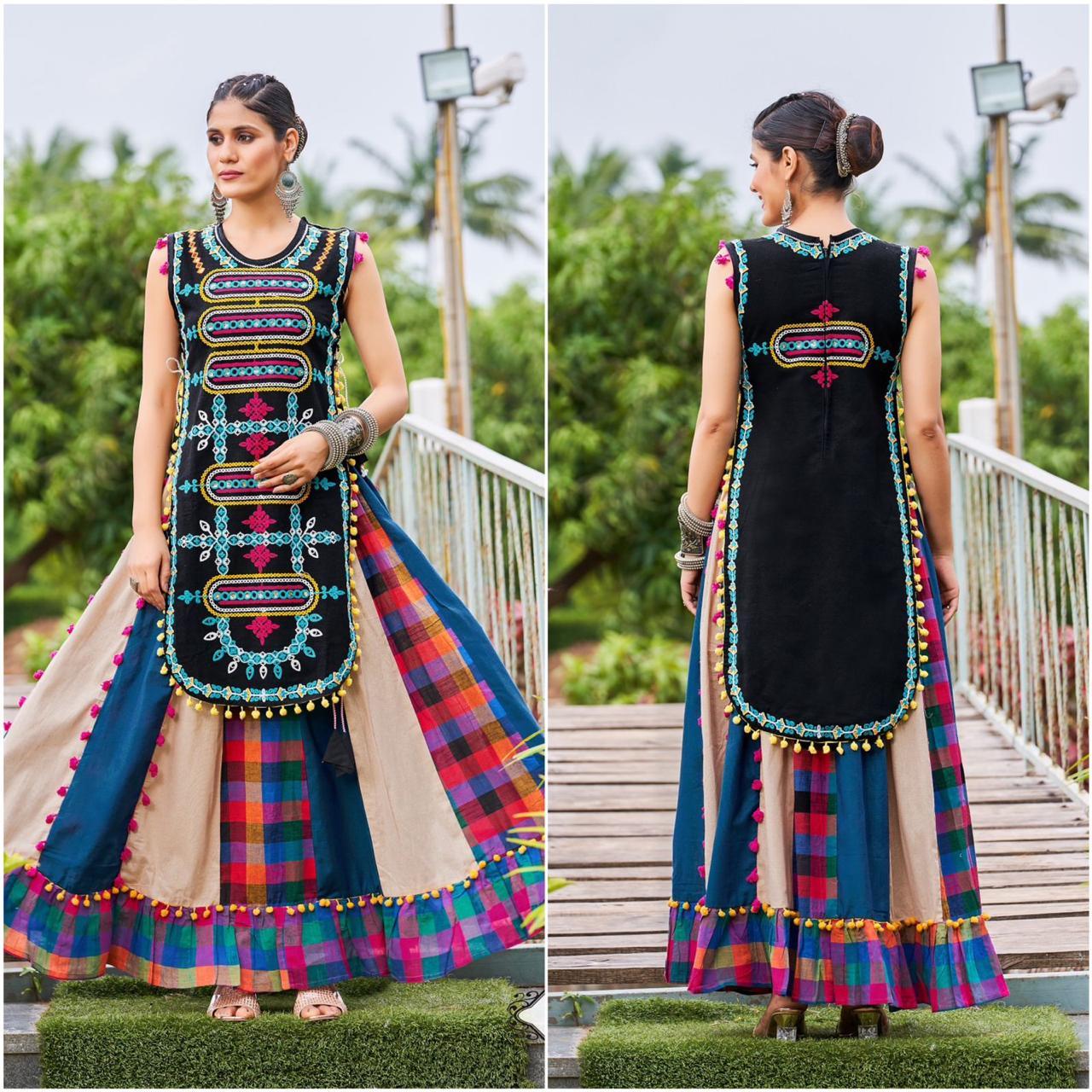 New Garba Khelayia Skirt Panel Navratri Lehenga Choli Collection - Anant Exports