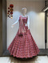 Red ikat cotton chaniya choli set for Navratri