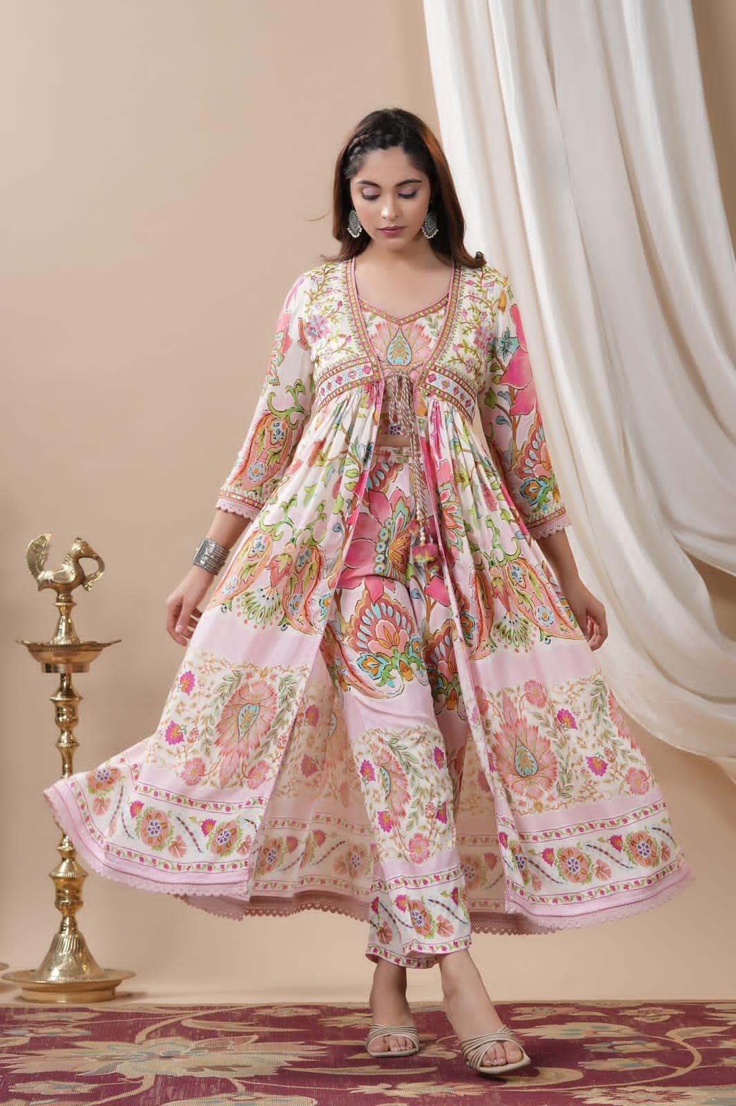 Beautiful Party Wear Designer Rajwadi Shurg Suit - Anant Exports