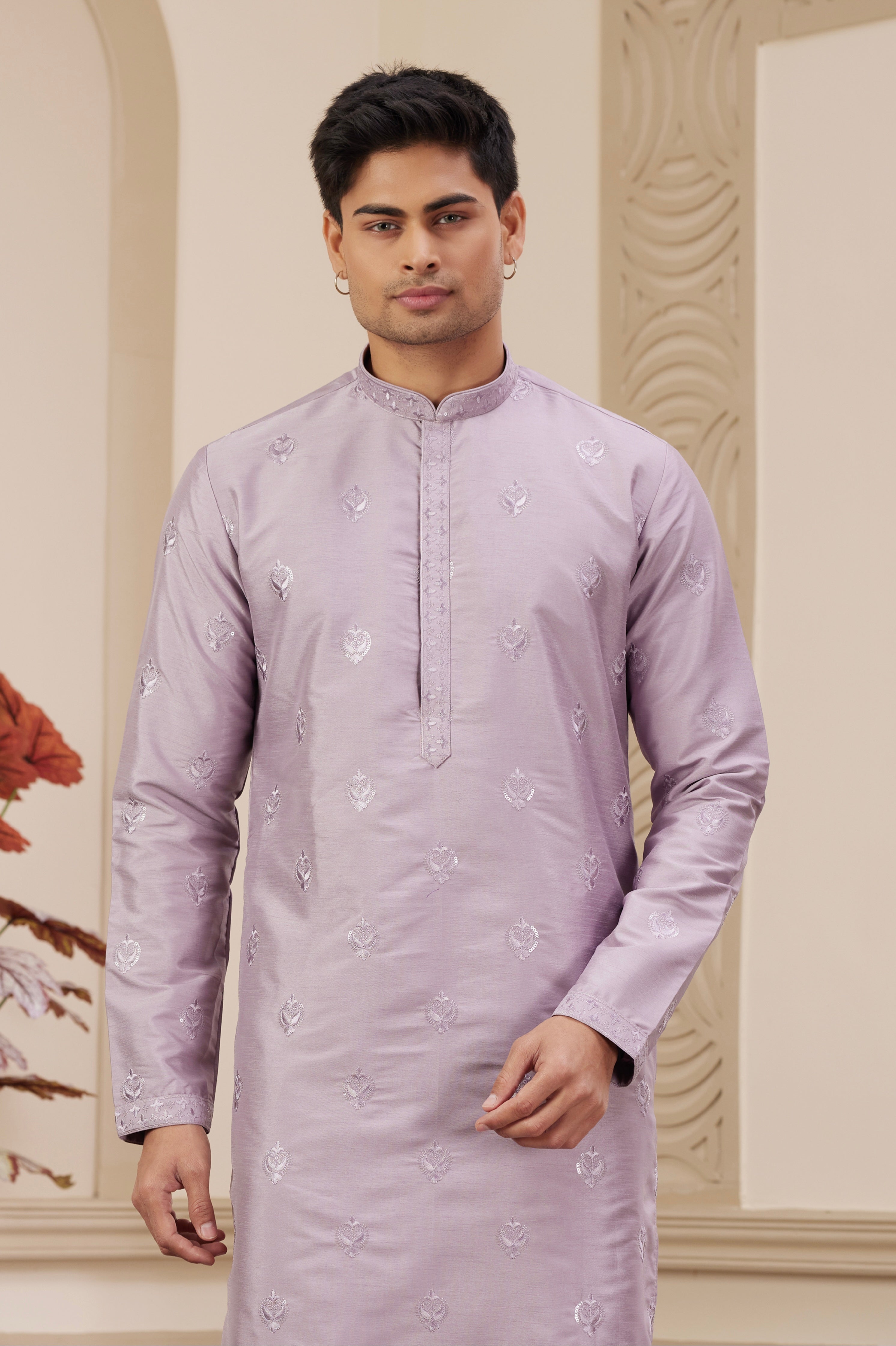 Men’s pastel lavender ethnic wear