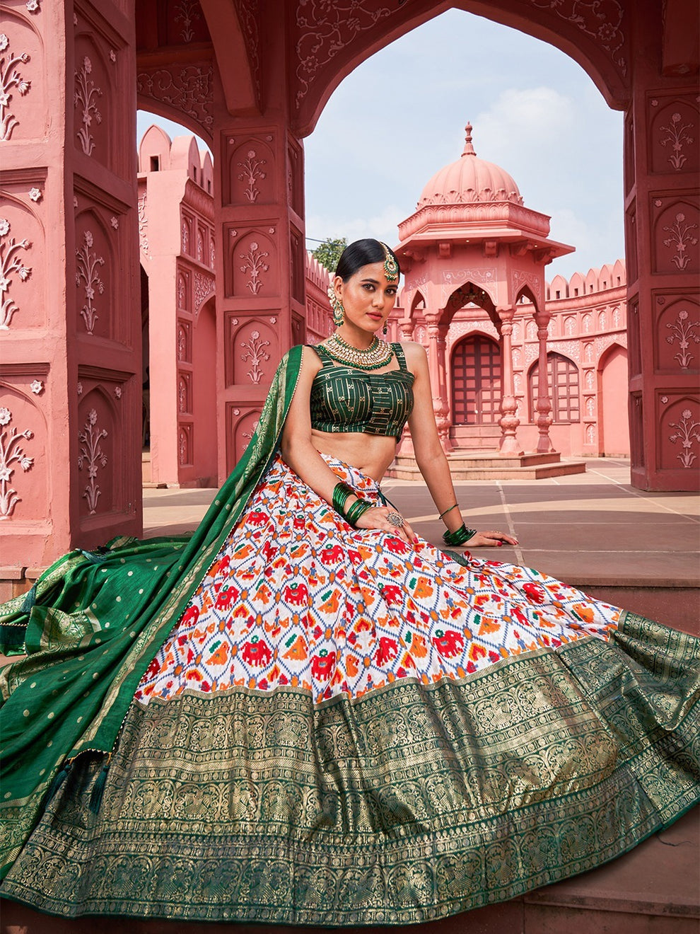 Navratri Special Traditional Looks For Patola Print Lehenga Choli D.no-1640