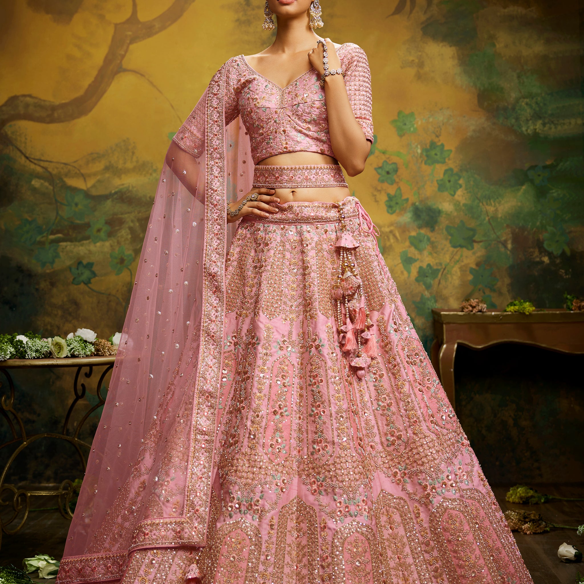 Bridal look in lehenga