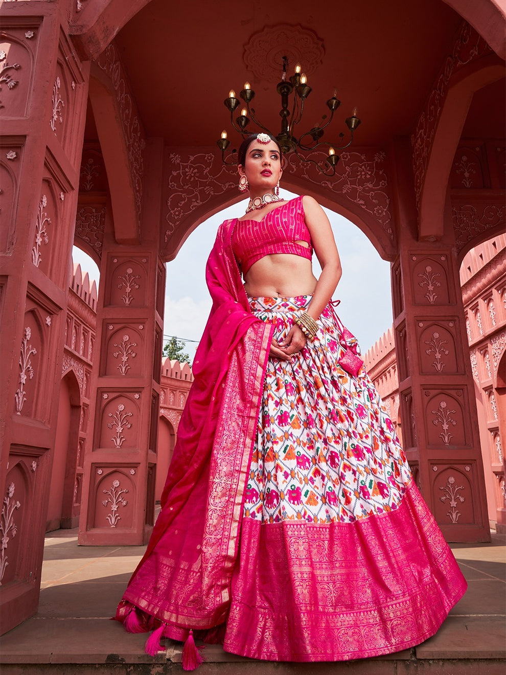 Navratri Special Traditional Looks For Patola Print Lehenga Choli D.no-1640