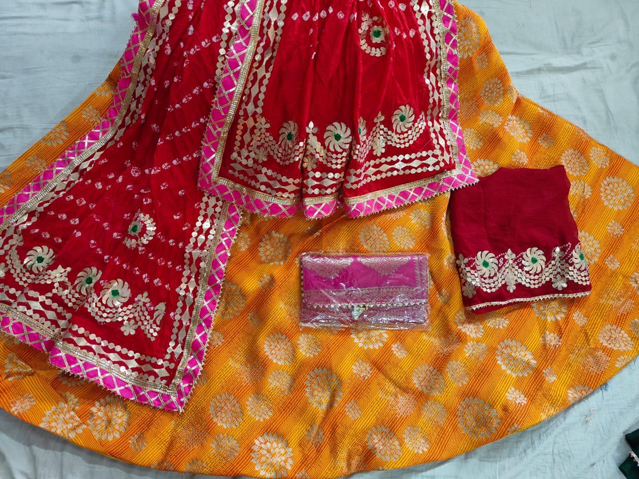 Beautiful Rajsthani Traditional Brocade Silk Lahenga - Anant Exports