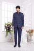 Navy blue jodhpuri for men with embroidered front

