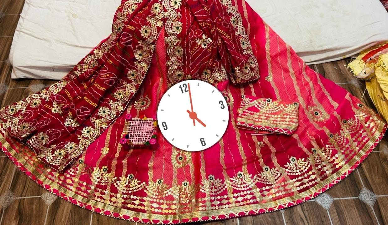 Rajsthani Traditional Rajputi Pure Kota Doriya Lehenga Choli.