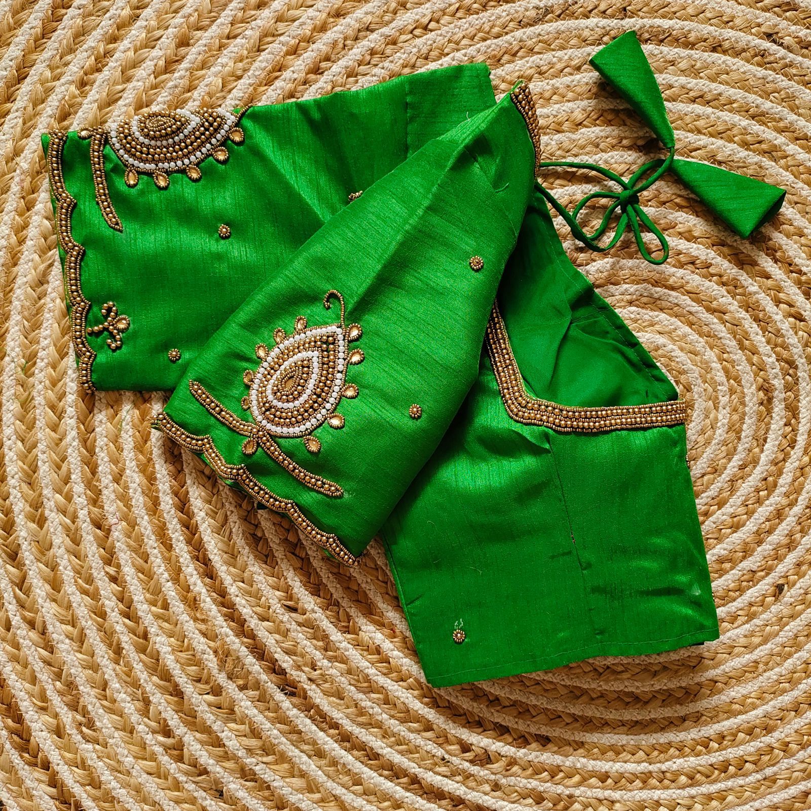 Beautiful Designer Golden Handcrafted Blouse