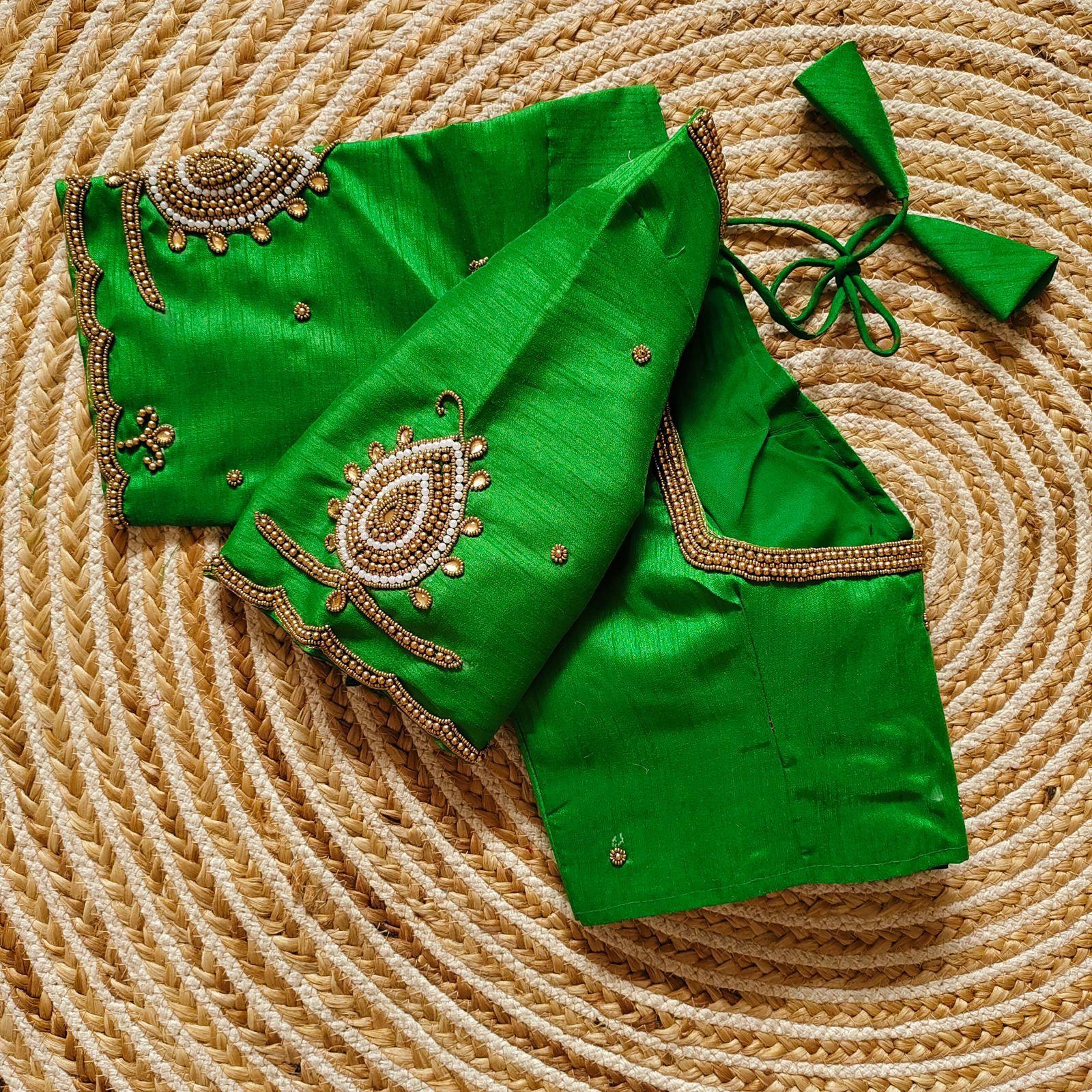 Beautiful Designer Golden Handcrafted Blouse - Anant Exports