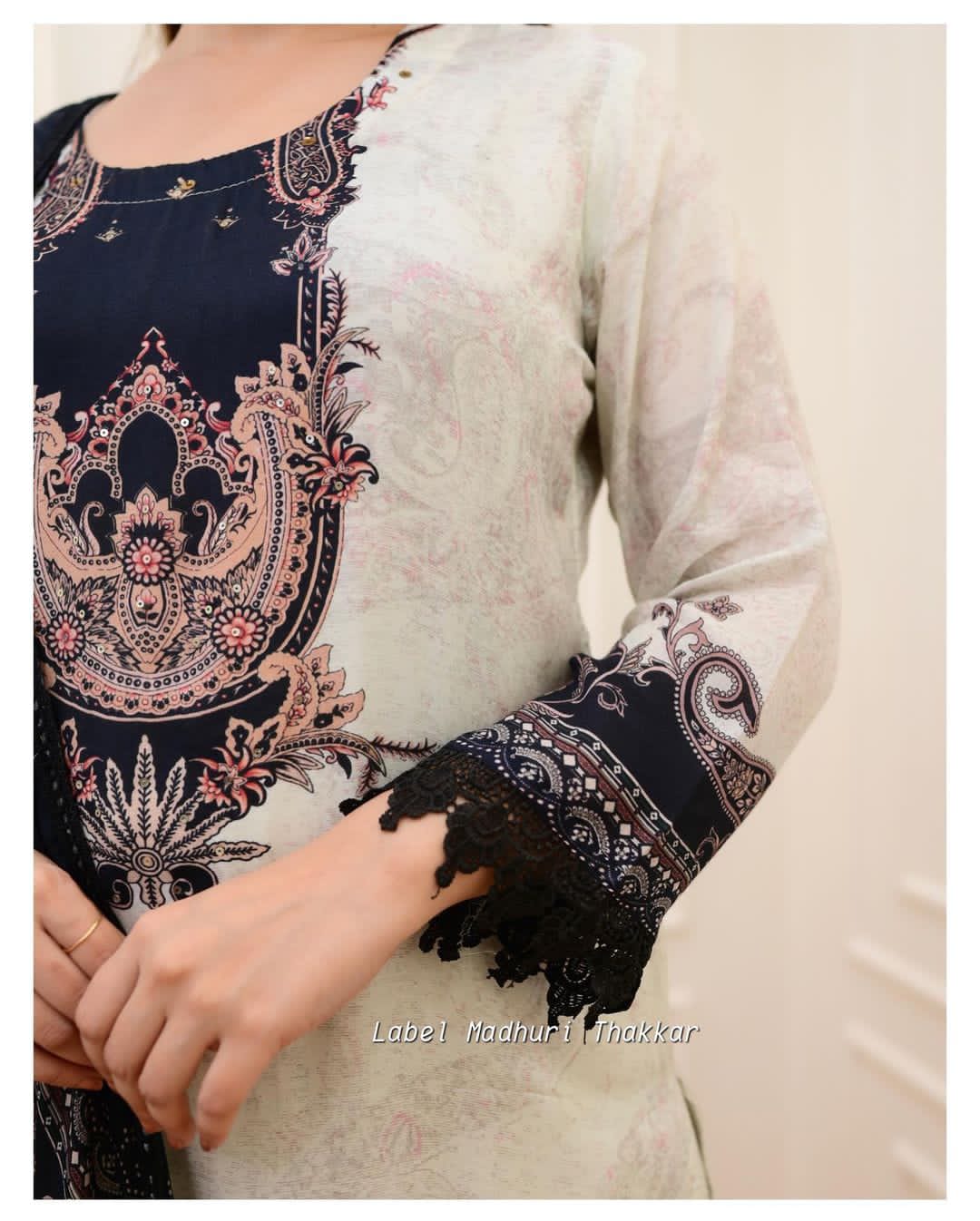 Beautiful White Cotton Kurta Pant Set