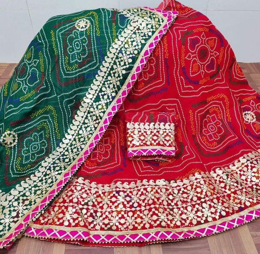 Rajsthani Traditional Rajputi Pure Bandhej Lehenga Chunri - Anant Exports