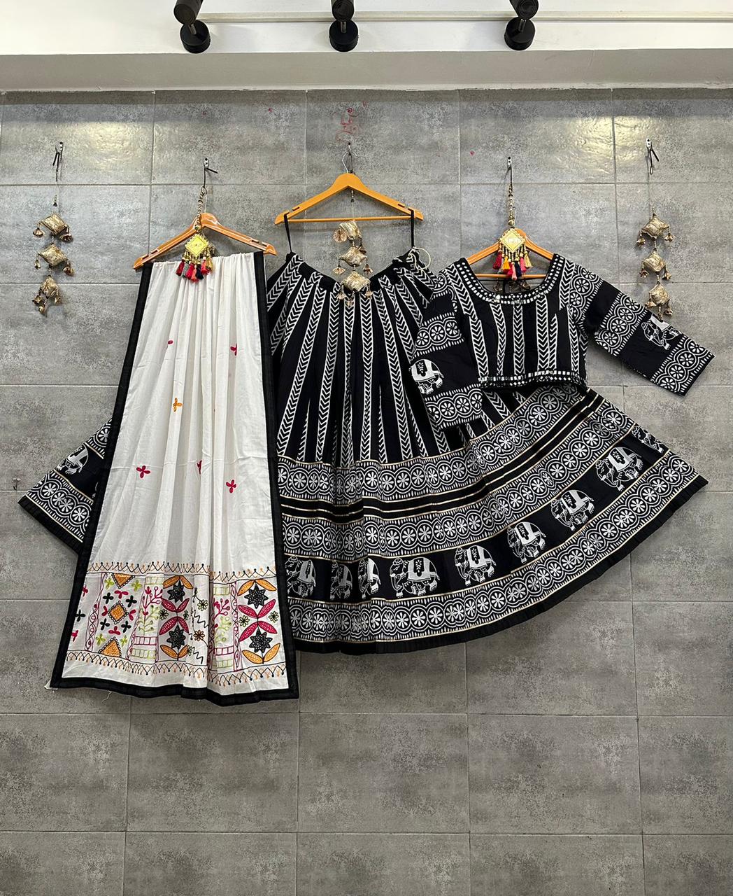 Party Wear Cotton Printed Lehenga Choli