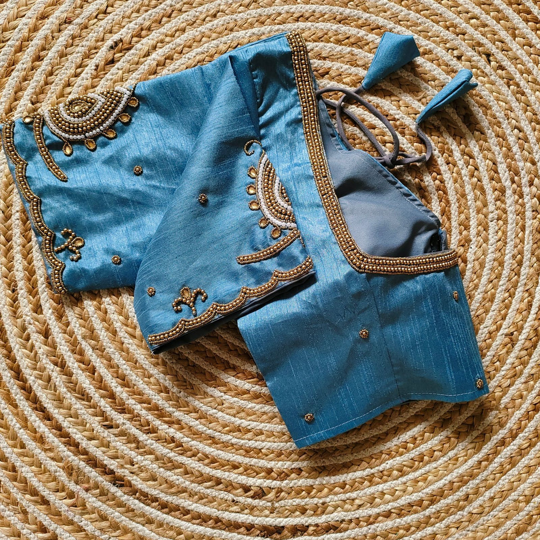 Beautiful Designer Golden Handcrafted Blouse