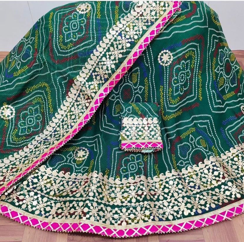 Rajsthani Traditional Rajputi Pure Bandhej Lehenga Chunri