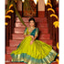 Beautiful Kanjiveram Silk Pure Zari HALF Saree with Blouse Along With Dupptta - Anant Exports